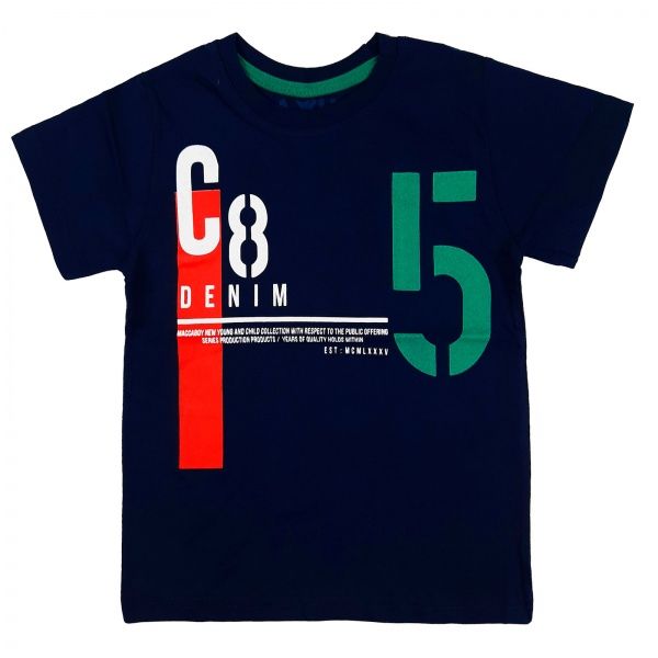 Футболка для мальчика AKKU С8 р.122 черный 9102 