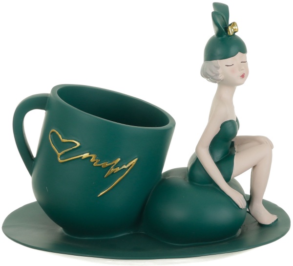 Статуэтка Винная рюмка зеленая