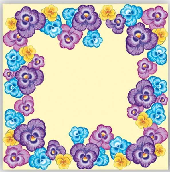 Салфетки столовые La Fleur Анютки 33х33 см 20 шт.