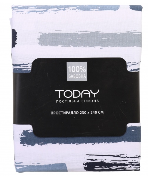 Простынь Brest 230x240 см белый с принтом Today 