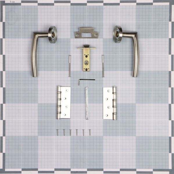 Замок врезной с ручками Bruno SS201 нержавеющая сталь