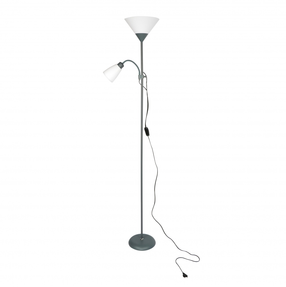 Торшер Berger 1050-FL-2 Grey 40 Вт Е27 серый 1050-FL-2 Grey