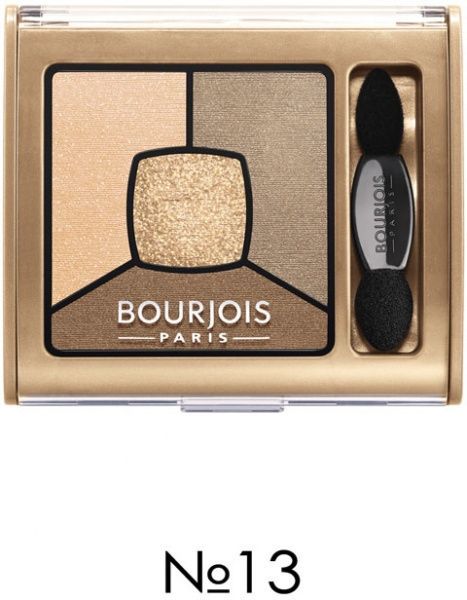 Тіні для повік Bourjois Smoky Stories квадро №13 бежево-коричнева + золотий шимер 3,2 г