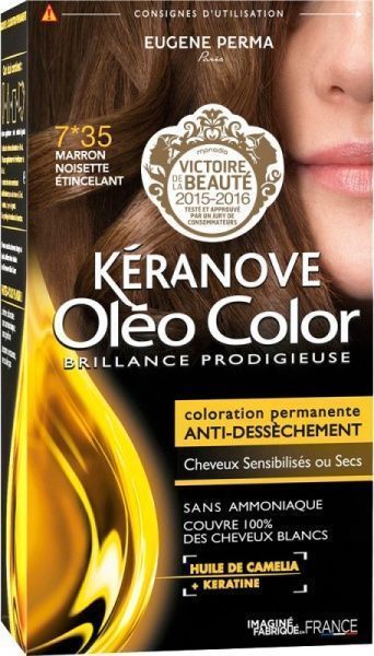 Крем-фарба для волосся Keranove Oleo Color №7*35 каштан горіховий 125 мл