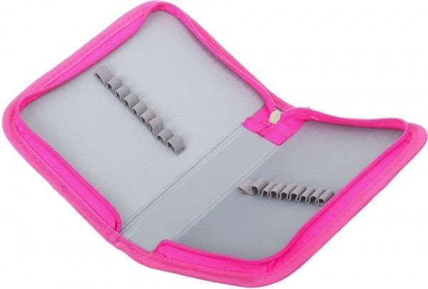 Пенал школьный Песик серо-розовый