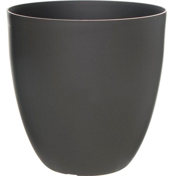 Горщик пластиковий Plastiken Maceta TES круглий 15,5л антрацит 