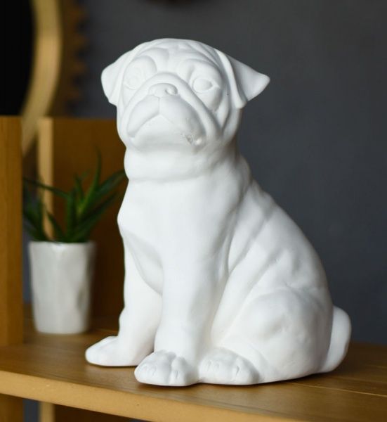 Статуэтка Animal Land Мопс белый матовый Дон Пион