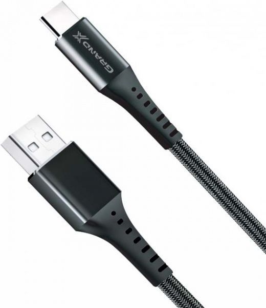 Кабель Grand-X USB Type-C – USB 1,2 м чорний (FC-12B) 