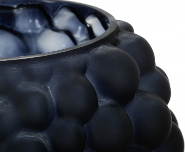 Ваза стеклянная Bubbles 20 см черная 