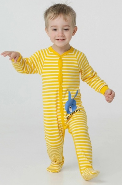 Комбінезон для хлопчика Smil смужка р.68 жовтий 108618 