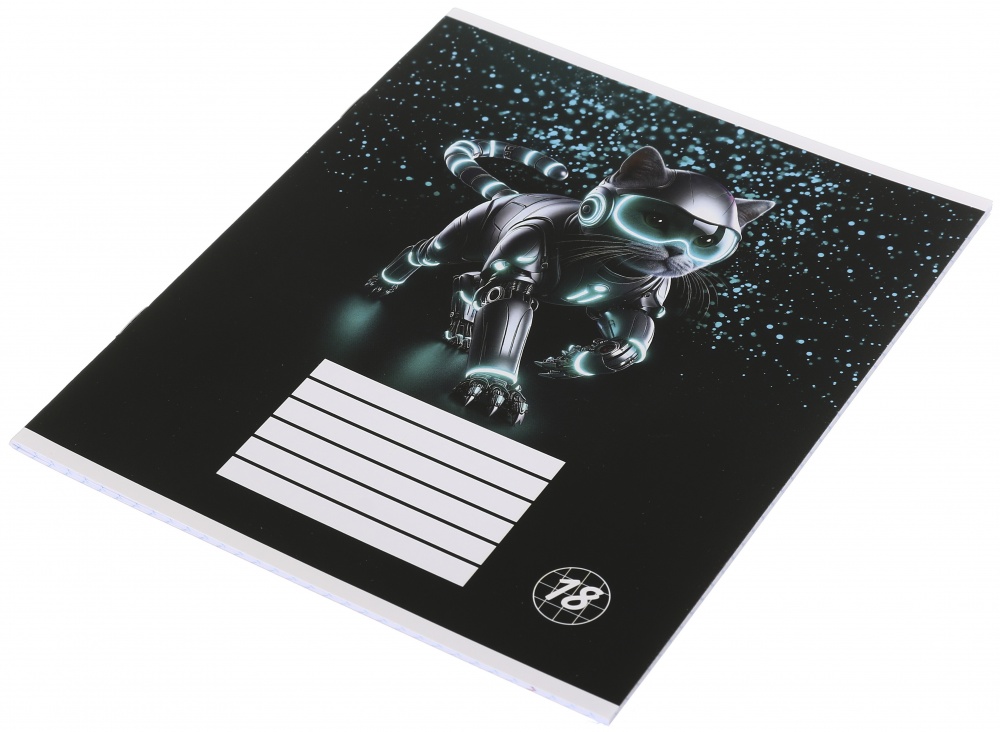 Тетрадь школьная Robot cat_25 18 листов в клеточку Nota Bene