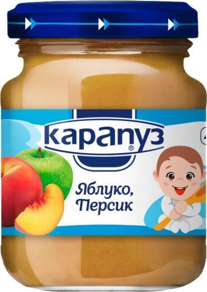 Пюре Карапуз яблоко, персик 