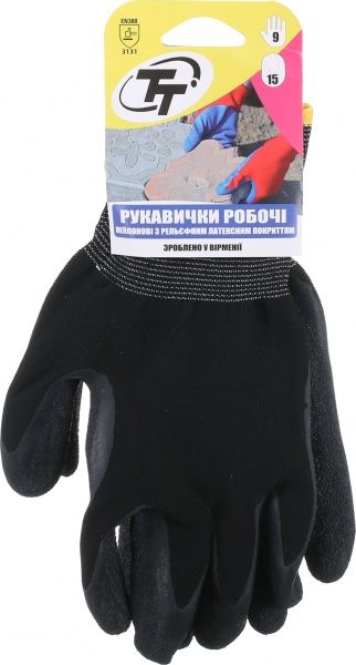 Рукавички ТавТекс нейлонові з покриттям латекс L (9)