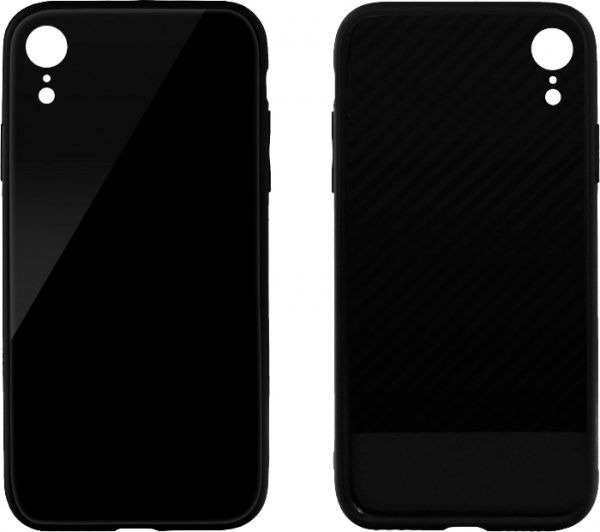 Чехол защитный Intaleo (Real Glass) для Apple iPhone XR black полиуретановый