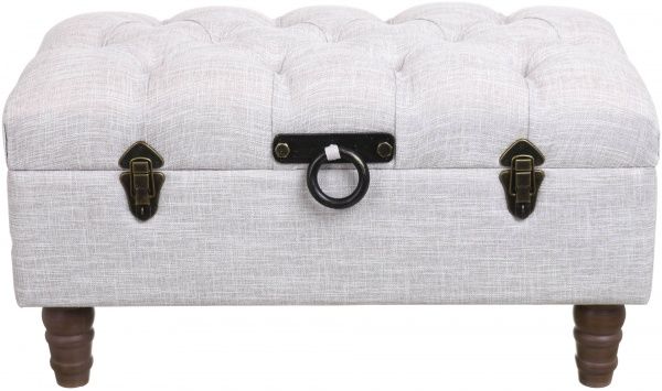 Скриня-пуф Shic B світло-сірий, 71,5х37х36,5 см тканина 