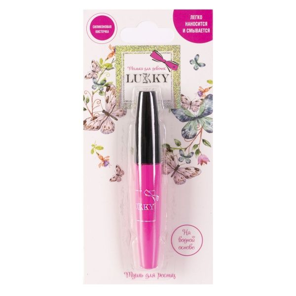 Туш для вій Lukky із силіконовим пензликом рожева Т16738