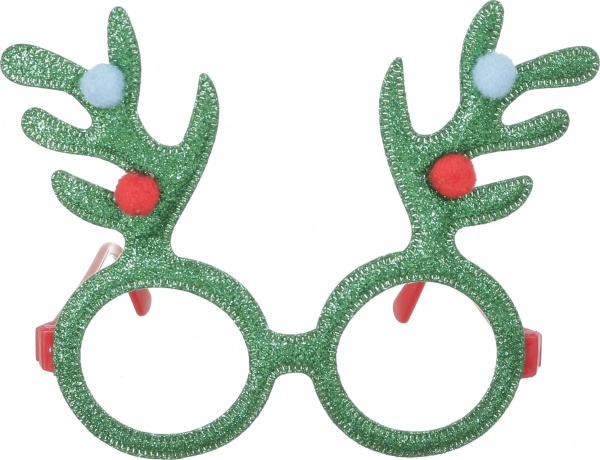 Очки с рогами оленя 12х1х14 см в ассортименте