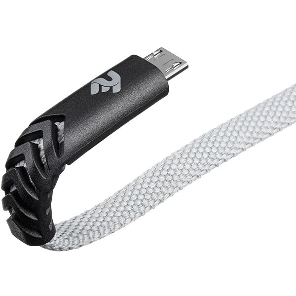 Кабель 2E USB 2.0 to Micro USB Flat fabric urban grey 1 м 2E-CCMT-1MGR