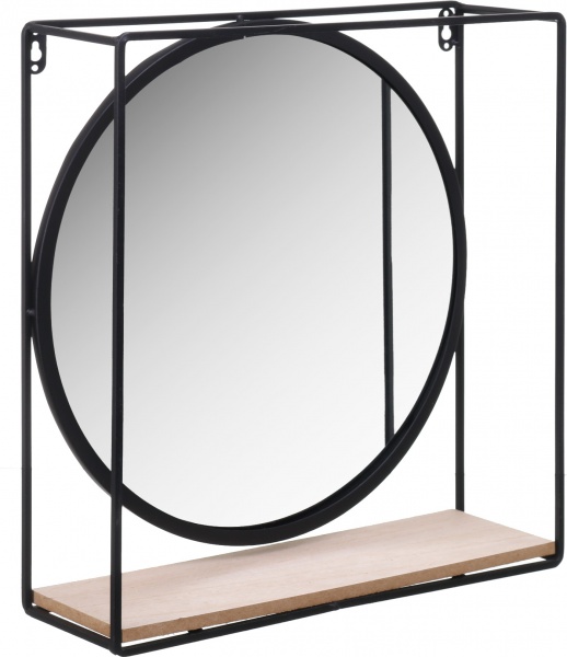 Дзеркало декоративне 34х10,2х35,8 см чорно-бежеве