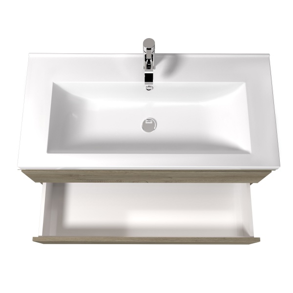 Тумба підвісна ScandiSPA Wood 100-A з умивальником Cosmopolitan 100