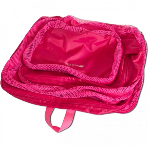 Органайзер Organize дорожный в чемодан для вещей 5 шт. розовый 