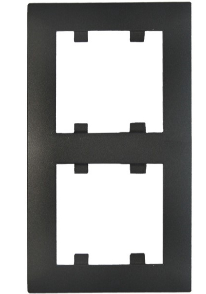 Рамка двойная Makel Rizz вертикальная черный матовый 88054707