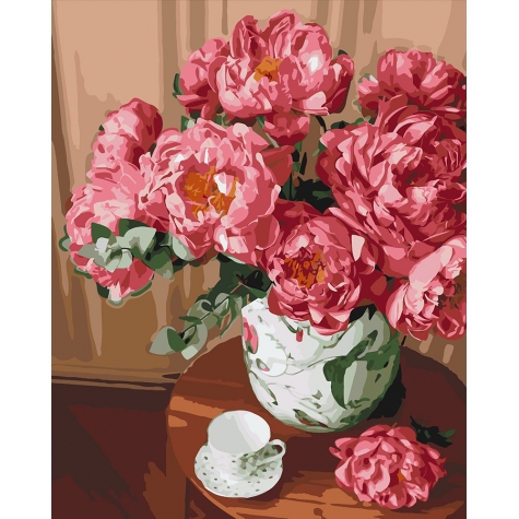 Картина за номерами Ранкова насолода 40x50 см Ідейка 