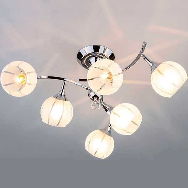 Люстра стельова Strotskis Libre з поворотними плафонами 6x60 Вт E27 хром 3353/6 