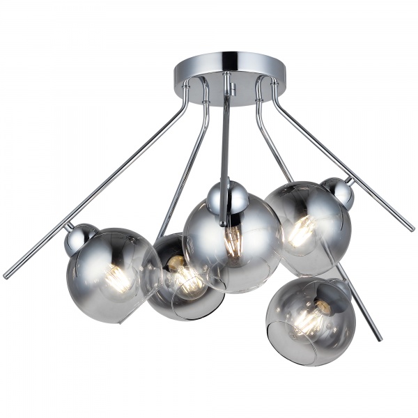Люстра потолочная Vio Concept by LUCEA Gemo 5x40 Вт Е27 хром 1560-51-15 