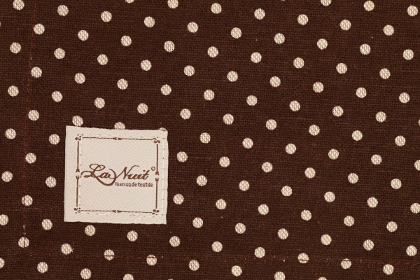 Серветка La Nuit Lucy горошок 40x40 см коричневий 