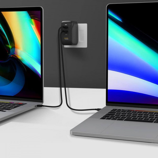 Зарядний пристрій OneLounge 1Power GaN 100W 3xUSB-C + USB-A для MacBook | iPhone | iPad 