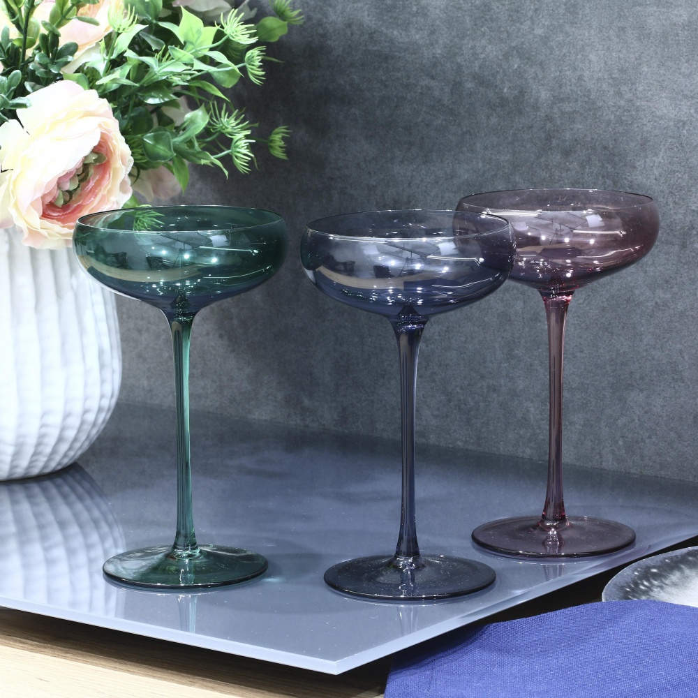 Бокал для шампанського Fiora Gloss Grey скло 265 мл 1 шт.