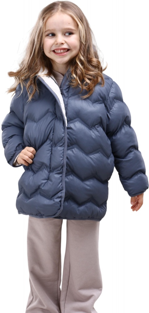 Куртка-пуховик для девочек Luna Kids р.110 серый NCYAJ49779A 01