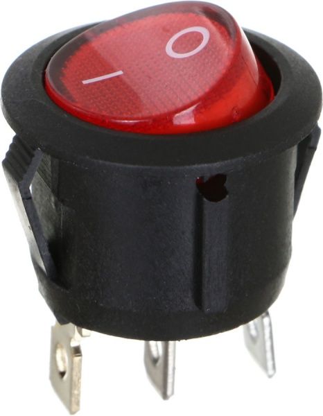 Переключатель клавишный с подсветкой E.NEXT e.switch.key.01 3 pin красный s2040001