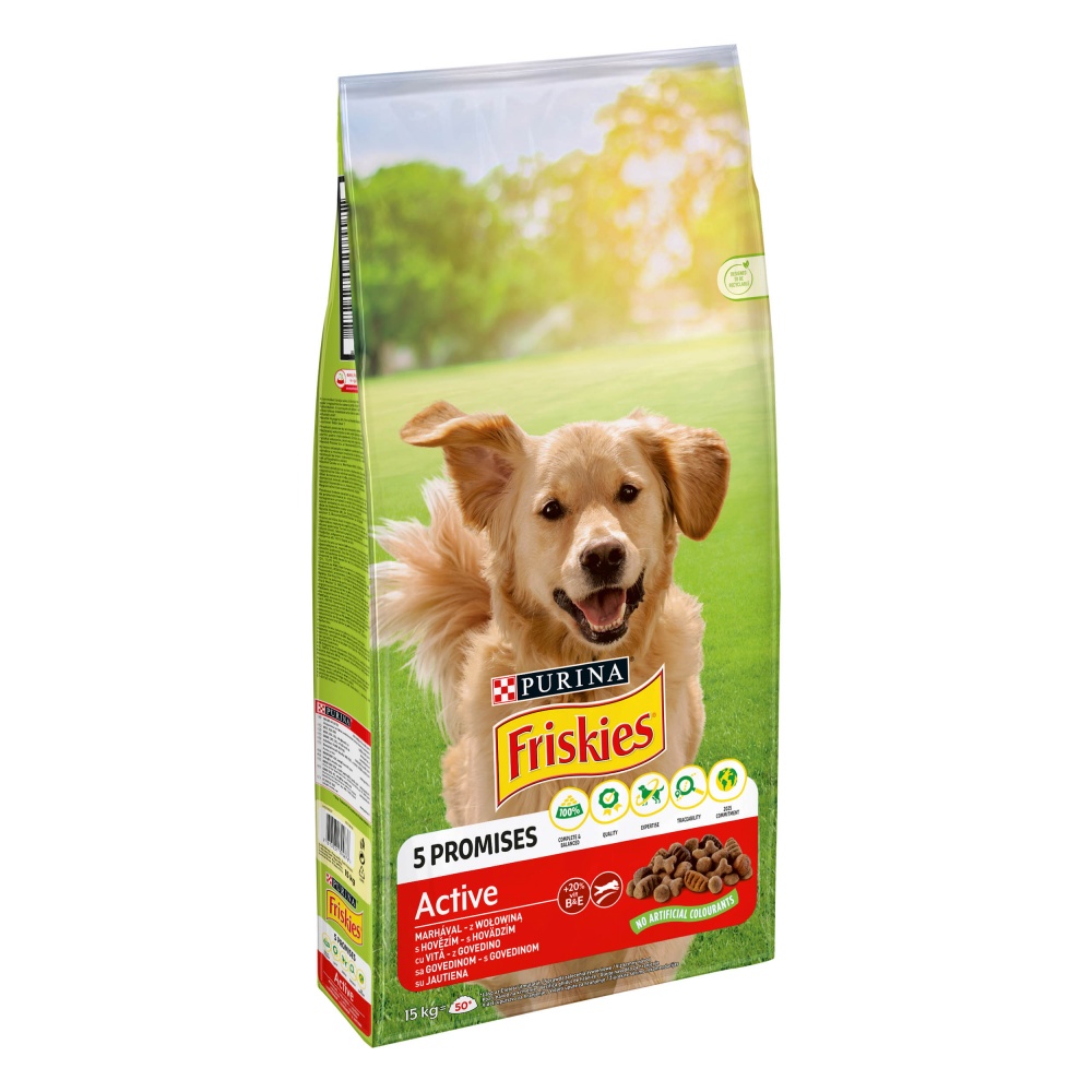 Корм сухий FRISKIES by Purina Active підвищена активність з яловичиною 15 кг