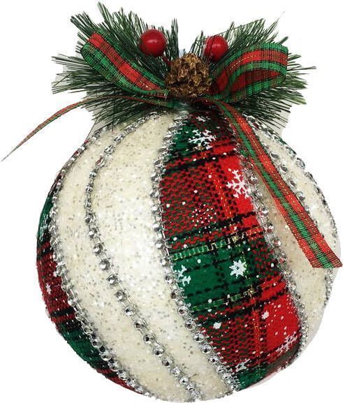 Шар пенопластовый Традиционный 10 см белый/красный/зеленый