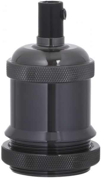 Патрон электрический EMT с гайкой 3 E27 металл черный 22-0131У