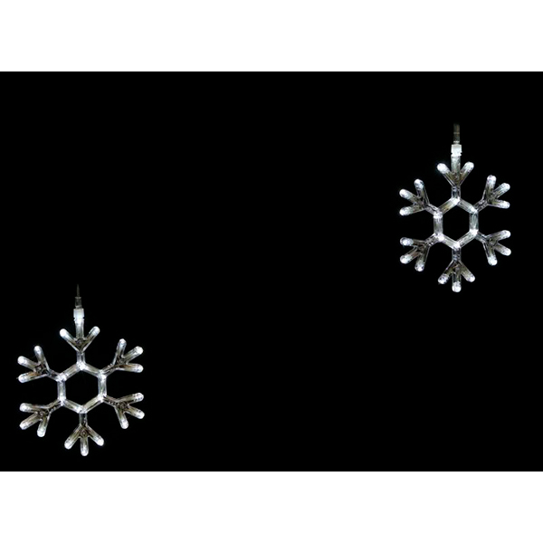 Гирлянда-штора внешняя с 6 снежинок 144 лампы 1.5 м белая