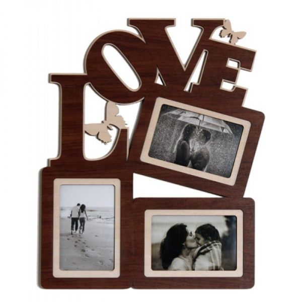 Рамка для фото 45х37 А ДВП, темное дерево 10x15 см коричневый 