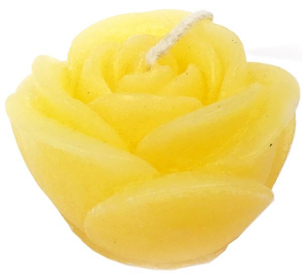 Свічка Троянда 5,5х3,5 см жовта KOZAK