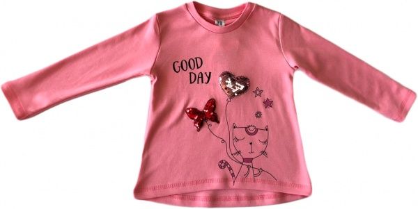 Джемпер Roksana 1067/22004 Сердце пайетки р.92-98 розовый 