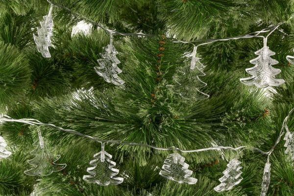 Электрогирлянда линейная внутренняя встроенный светодиод (LED) 30 ламп 3м Разноцветные елочки LD030M-FT 