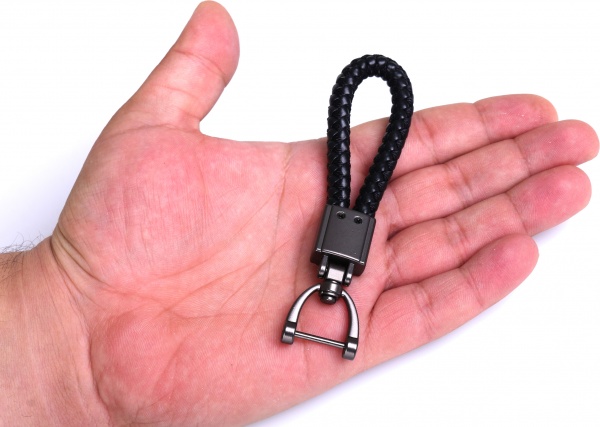 Брелок для ключів з U затискачем з викруткою чорний