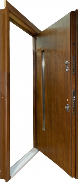 Двері вхідні Булат Термо House-705 (80446198) дуб бронзовий 2050x950 мм праві