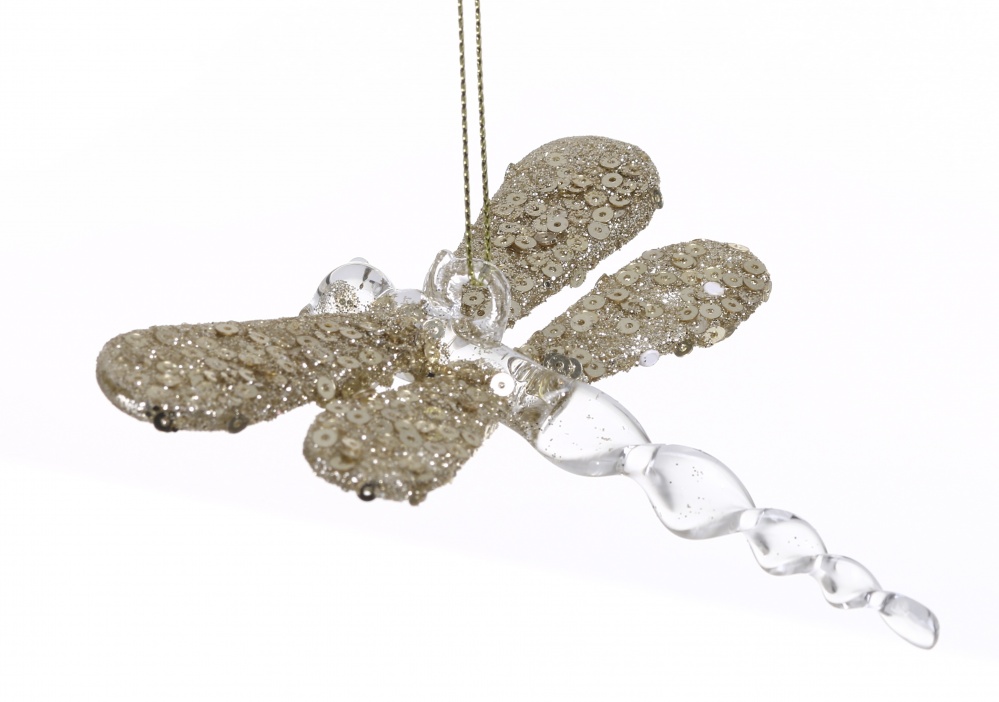 Підвіска пластикова бабка/ прозор. 3 колір в асорт. 10 см EBT211638,39,40