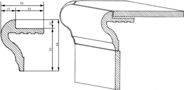 Плитка Арт-Кераміка Капінос кутовий №70 Патос браун 