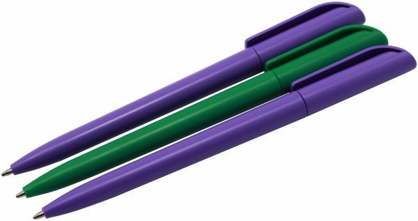 Набор ручек шариковых Uson 2 фиолетовые и 1 зеленая 