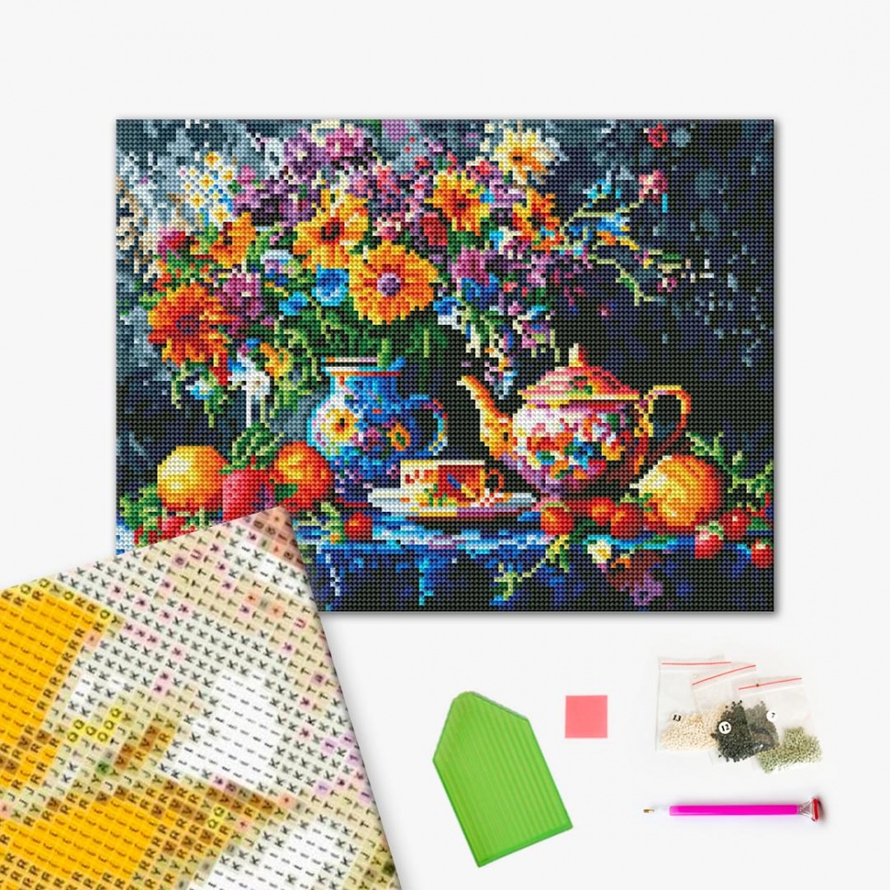 Алмазная мозаика Чайный натюрморт 30х40 см Brushme