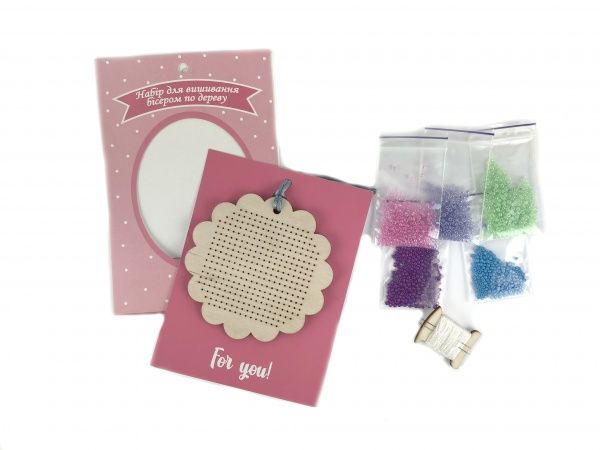 Набор для творчества Вышивание бисером по дереву Цветок Аплі-Краплі 