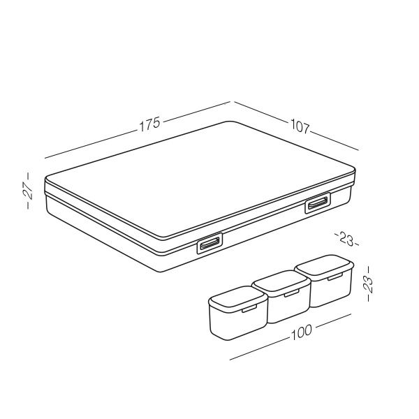 Органайзер для таблеток MVM PC-03 T на 7 дней (таблетница) 23x200x100 мм
